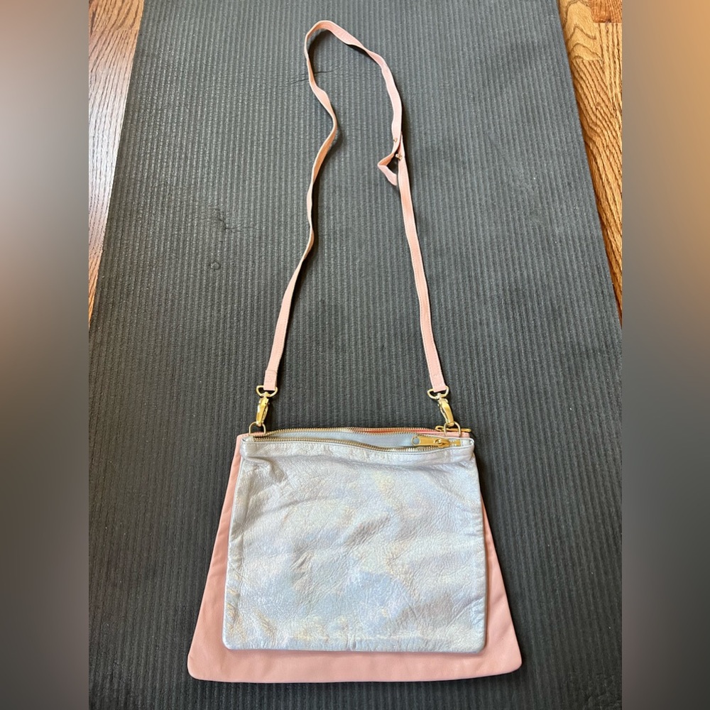 American Apparel leather crossbody bag two in one